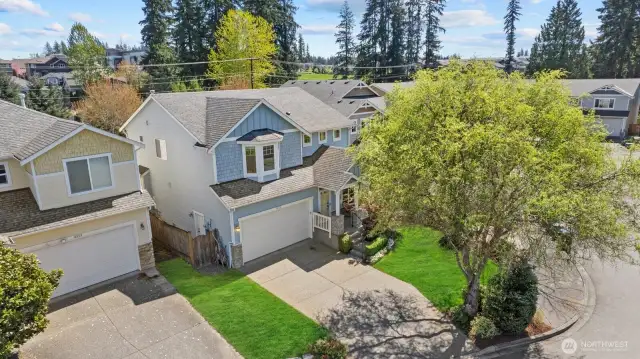Drone photo of house