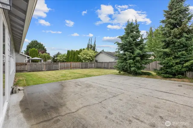 Huge concrete patio