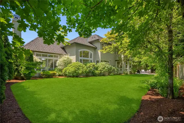 Easy to use irrigation system throughout keeps the gardens well maintained throughout the year.