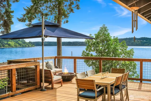 Expansive deck is perfect for entertaining.