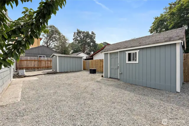 Gravelled RV parking area