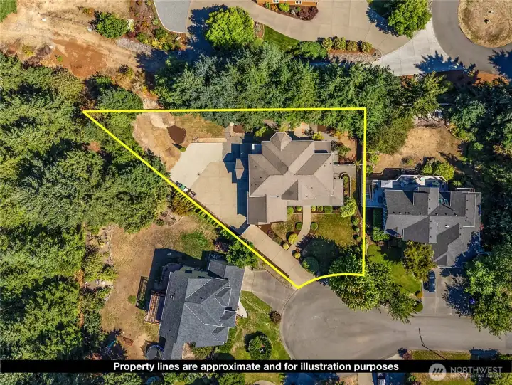 Visual of approximate property lines.