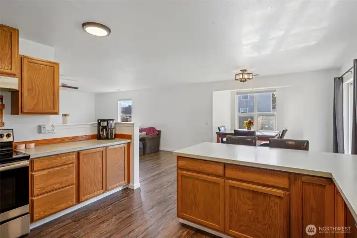 Fresh paint, new LVP flooring with tons of natural light and lots of storage.