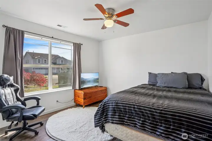 Bedroom 2 has a view of Mt Rainier on clear days
