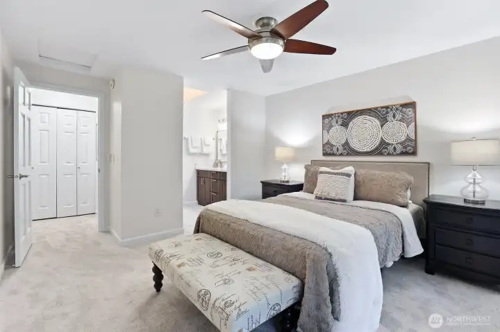 The Private Primary Suite owns the entire upper level.
