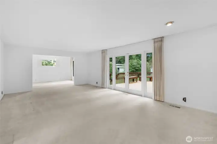 Living room not staged