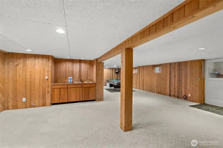 Family room with access to outside. Not staged