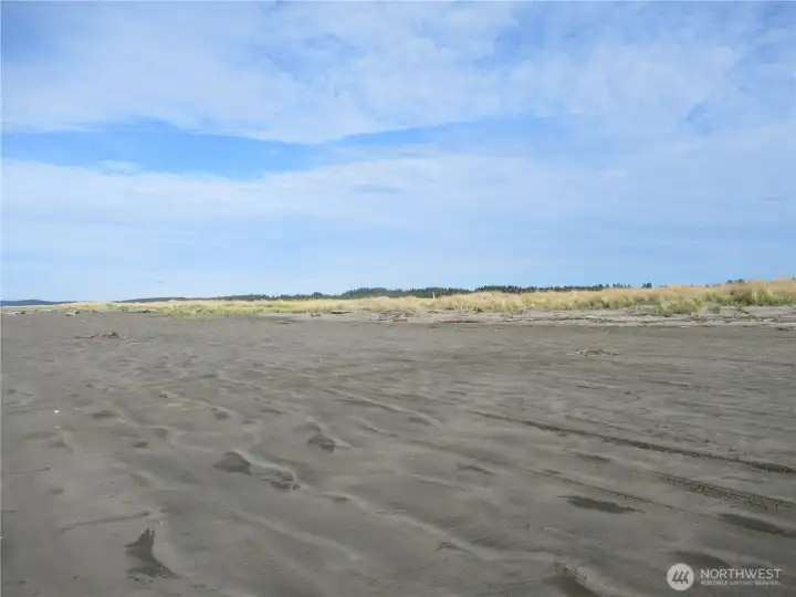 VIEW ALONG THE BEACH OF THE PROPERTIES!