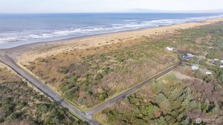 AERIAL OF BEACH APPROACH ROAD BEGINNING WITH LOT4 THROUGH LOT 16 ALONG DRIFTWOOD!