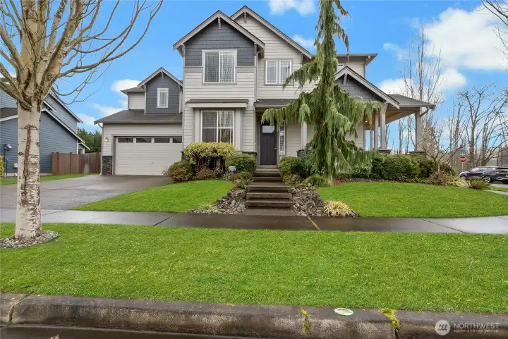 This home offers 4 bedrooms with one on the main level.  Oversize two car garage and open floor plan.