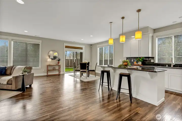 This space is private and open, great for entertaining and relaxing.