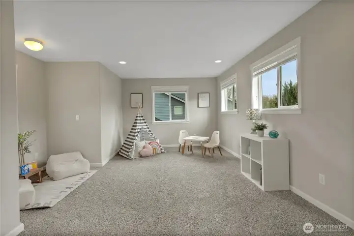 Bonus Room Upstairs.  Great for play room or office.