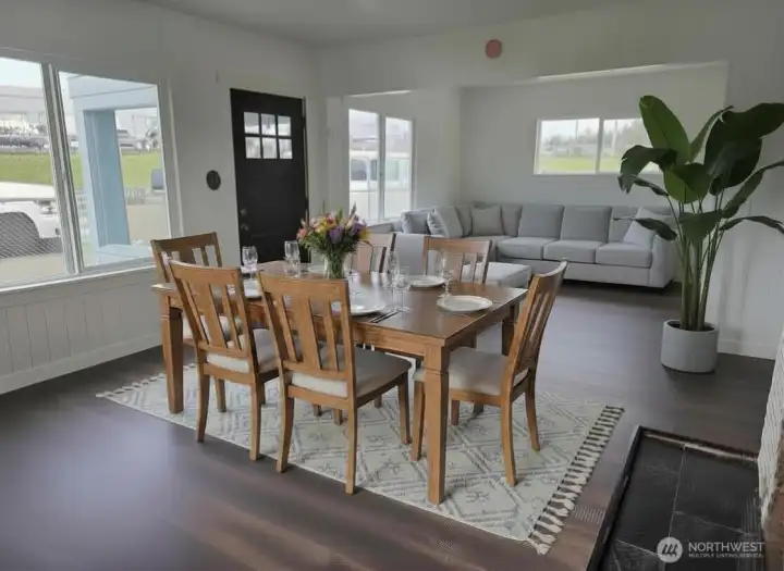 Room is virtually staged