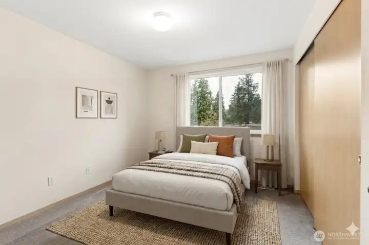 Virtually Staged 3rd bedroom