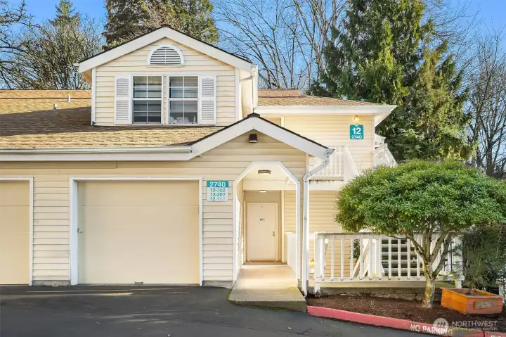 Entry level end-unit with attached garage.