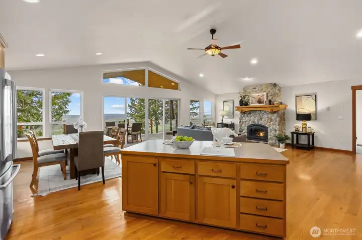 Who wouldn't want this view while preparing a meal?