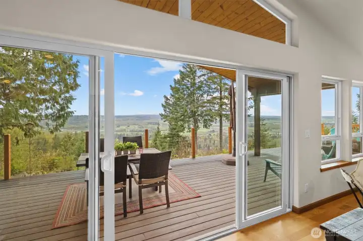 Double sliders bring the outside in making you feel connected to nature.