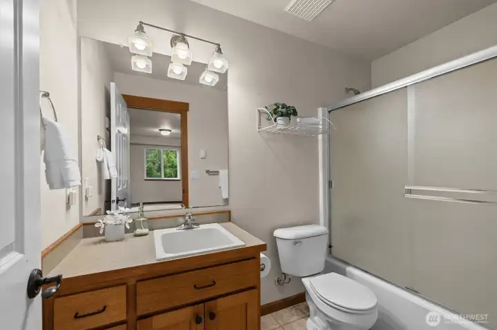 Basement full bathroom.