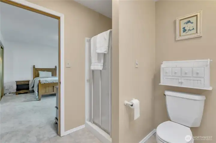 Separate shower in the primary bath as well.