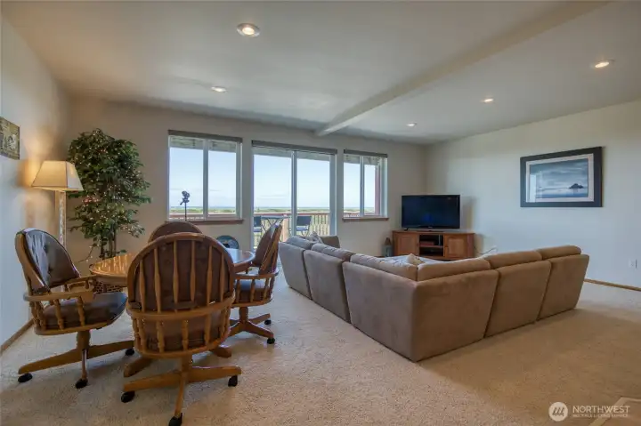 Stunning ocean views are the focal point of the upper floor.