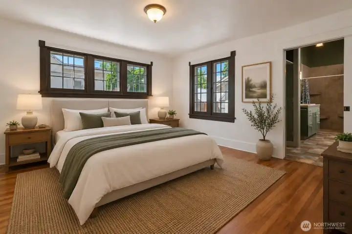 Primary Suite with Bath- virtual stage