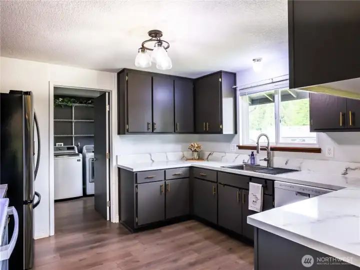 Kitchen towards laundry