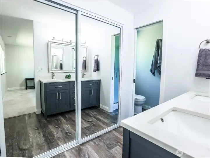 Master bathroom and closet