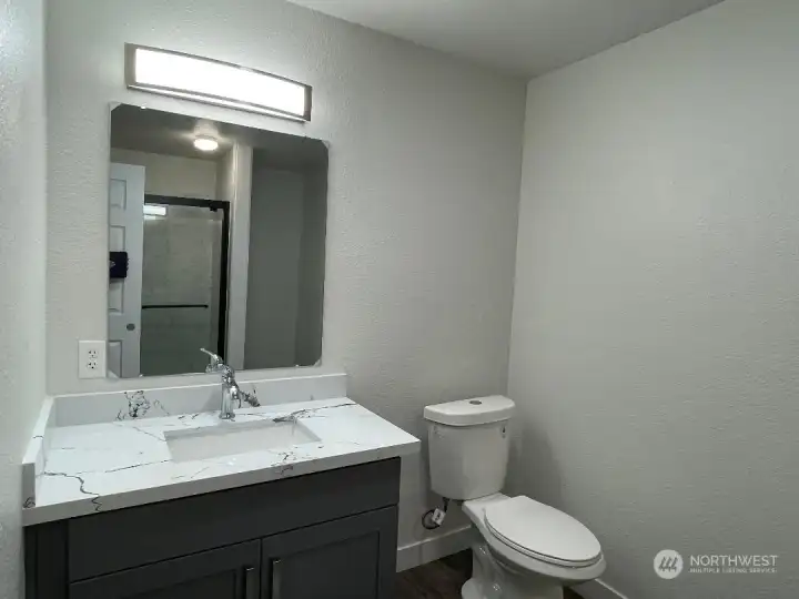 Bath room in the master bedroom