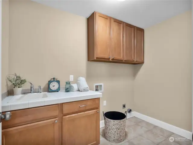 The utility room is conveniently placed on the 2nd level with all of the bedrooms.