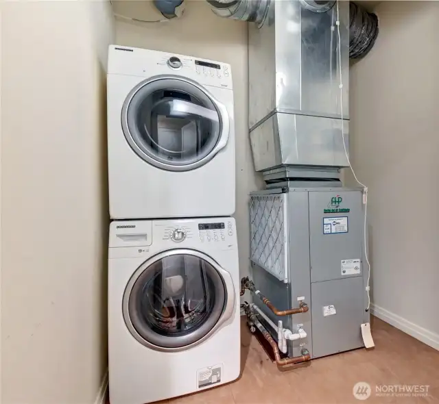 Built-in washer/dryer.