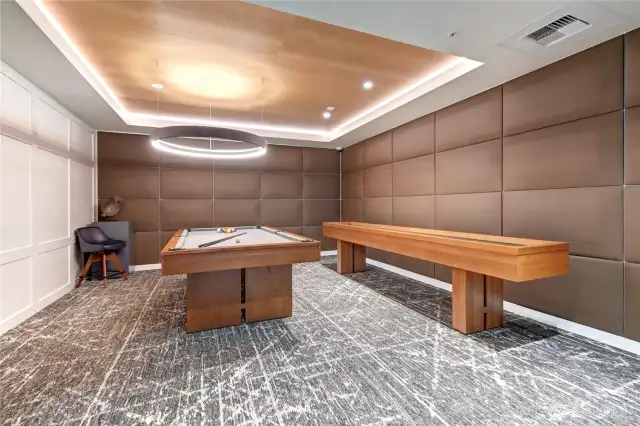 Pool hall.