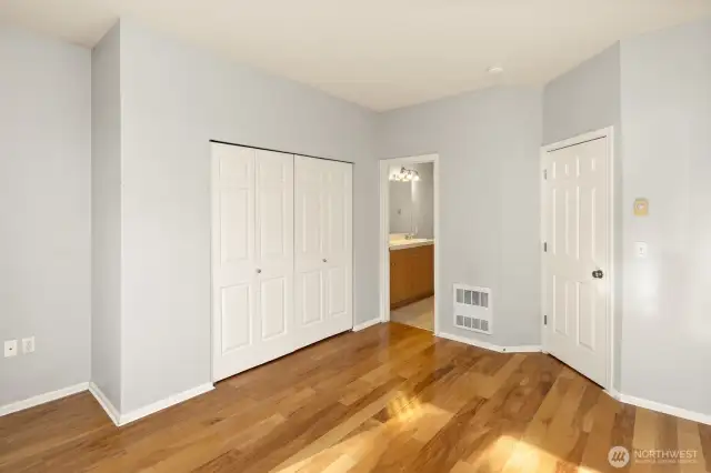 Another view of the master bedroom with ensuite bathroom.