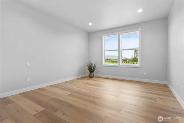 Primary bedroom with a great view.
