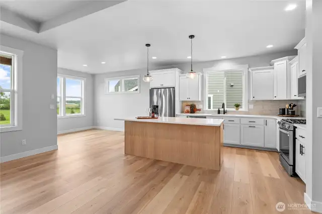 Beautiful kitchen with dining area.