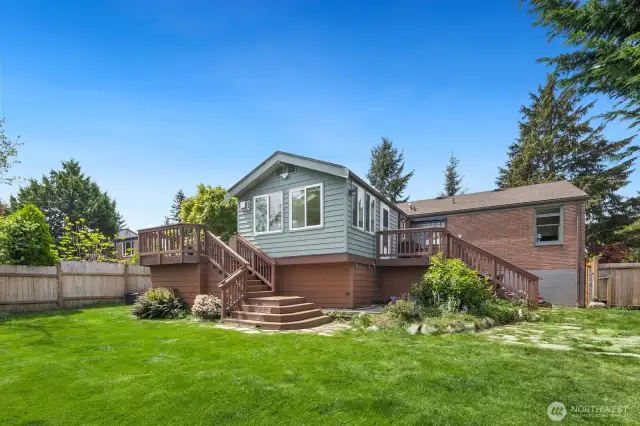 The large backyard is a great place to play, garden, relax. It has also been vetted for a DADU.