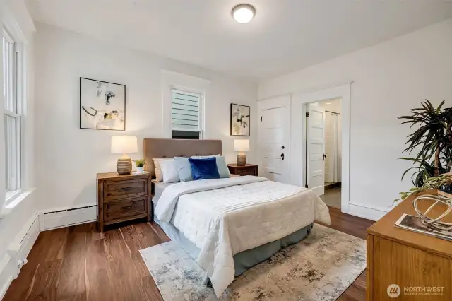 The main floor boasts a wonderful guest bedroom, or amazing home office, depending on your desire.  Previously a Murphy bed allowed for great flexibility.