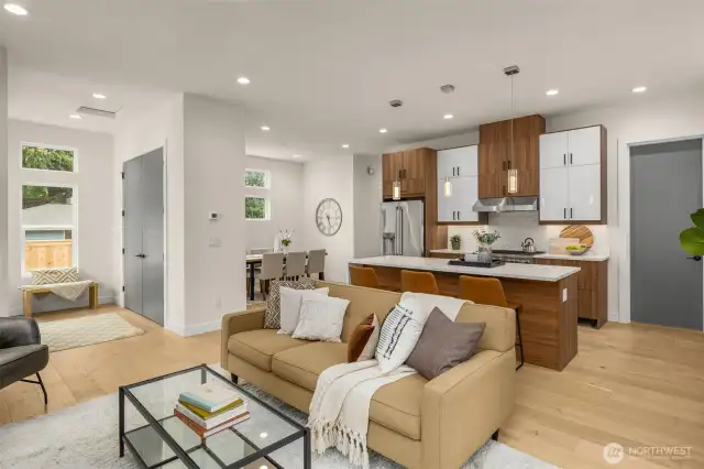 Open concept floor plan
