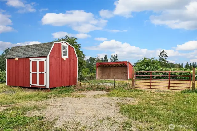 Haybarn with solar power and water, run 10x20 in shed