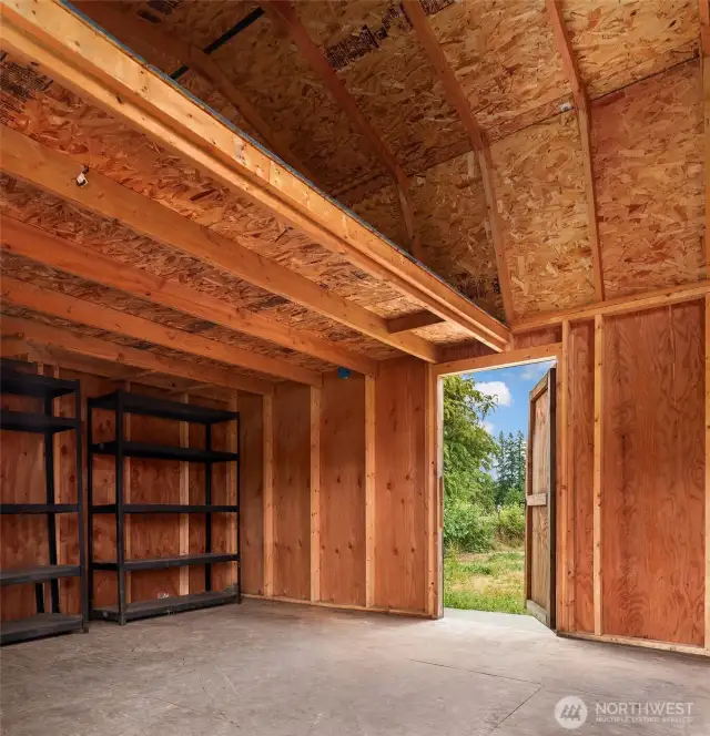 Hay barn with solar power and loft storage