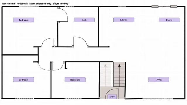 Image not to scale - General layout of the Upstairs