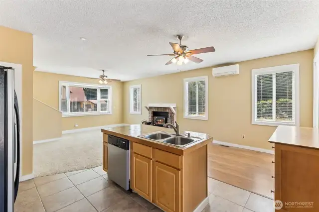 In Unit B, the kitchen island is the ultimate social hub. Pull up a seat at the breakfast bar and keep the cook company while they work their magic. The slider to the deck makes it easy to bring in groceries or step out for BBQ meal magic. Add in a ceiling fan, and you’ve got a kitchen that’s efficient, fun, and never too hot to handle.