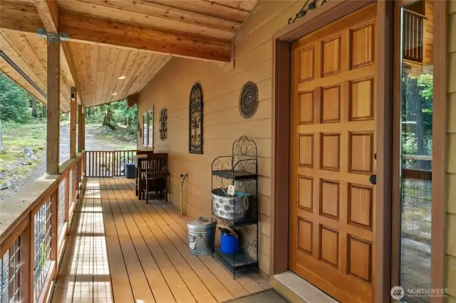The covered decks & outdoor living space on this property are incredible.