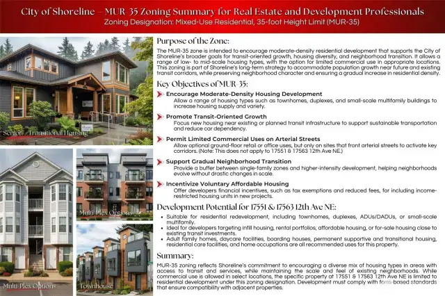Great opportunity in Shoreline’s growth corridor.