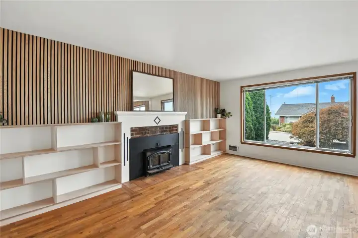 Huge windows let in a lot of natural light