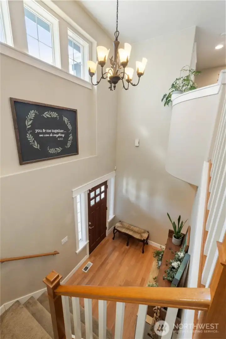 View of Entry from stairs!