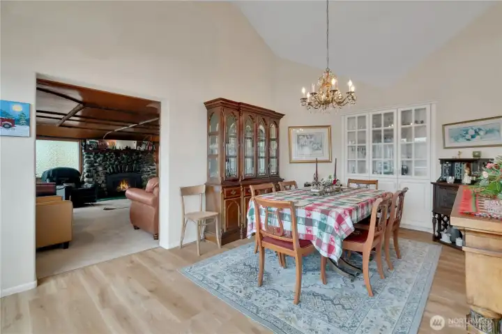 Dining Room with built in China cabinet