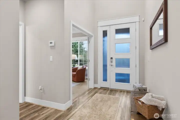 Just around the corner and off the entry is a full bathroom as well - convenient for visitors and overnight guests.