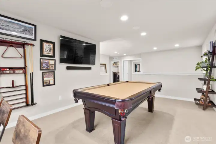 Another view of the loft bonus space. The attached TV stays for the buyer.