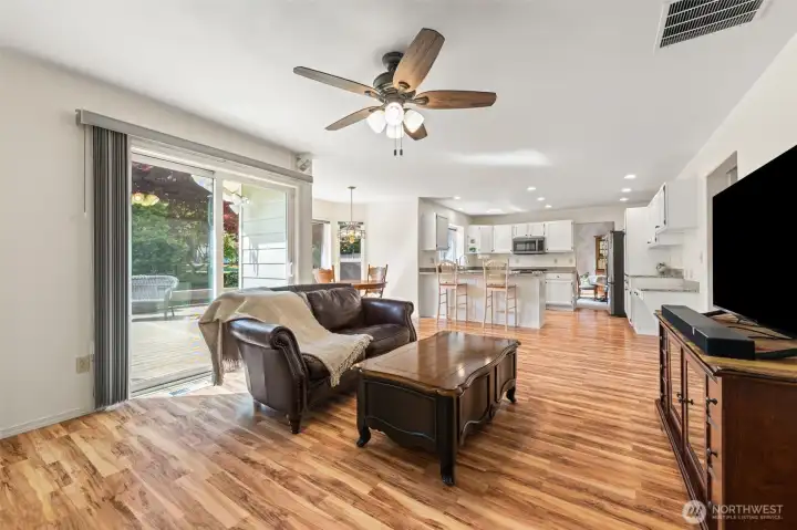 Family Room with Slider to deck