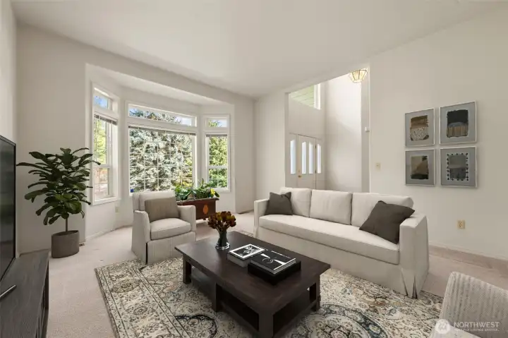 Living Room - Digitally enhanced/staged